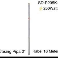 Mesin Pompa Celup Sumur Dalam WASSER SD-P205K-1 Deep Well + Kabel 16m