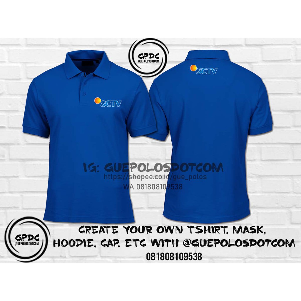 Poloshirt SCTV - Kaos Polo SCTV - Kaos SCTV - Polo Stasiun SCTV - Custom Polo - Kaos kerah SCTV -RAD