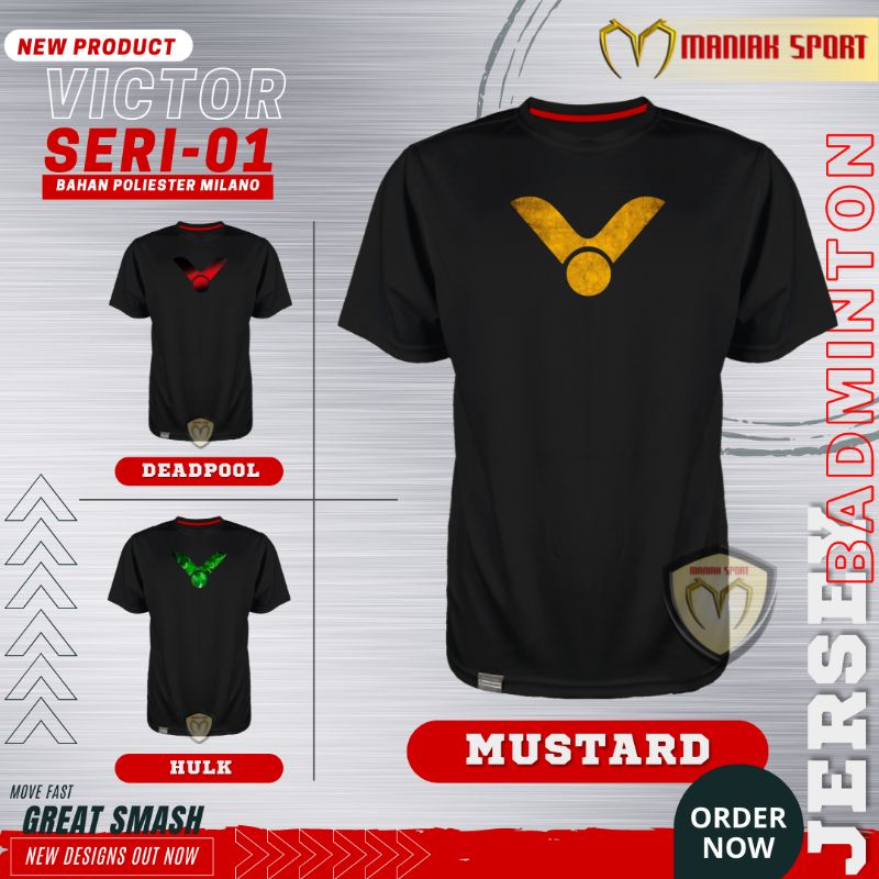 KBVH01 - KAOS BADMINTON BAJU BULUTANGKIS VIC JERSEY PREMIUM SABLON DTF