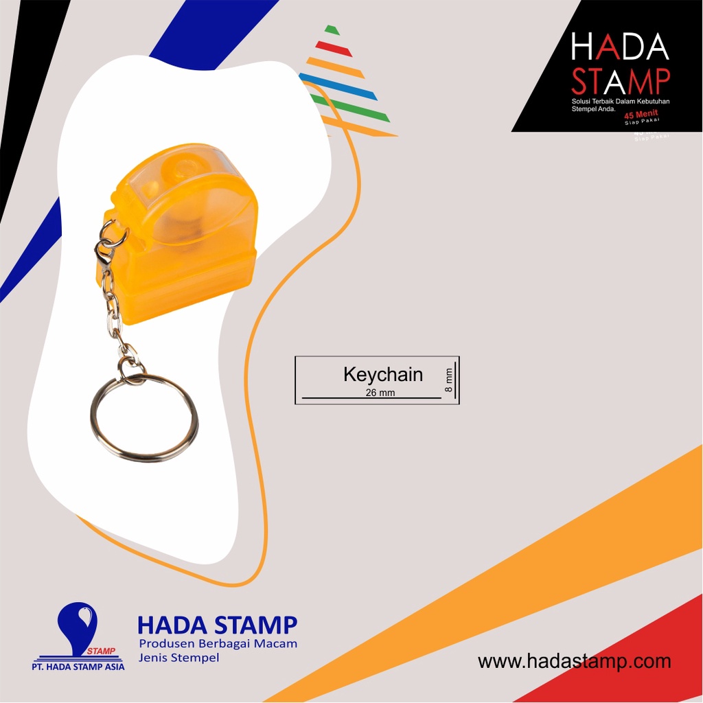

Gramedia Banjarmasin - Keychain Stempel Flash/Laser Kecil Ganci By Hada Stamp