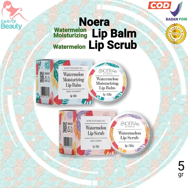 Noera Watermelon Moisturizing Lip Balm • Noera Watermelon Lip Scrub • Noera Lip Balm • Noera Lip Scr