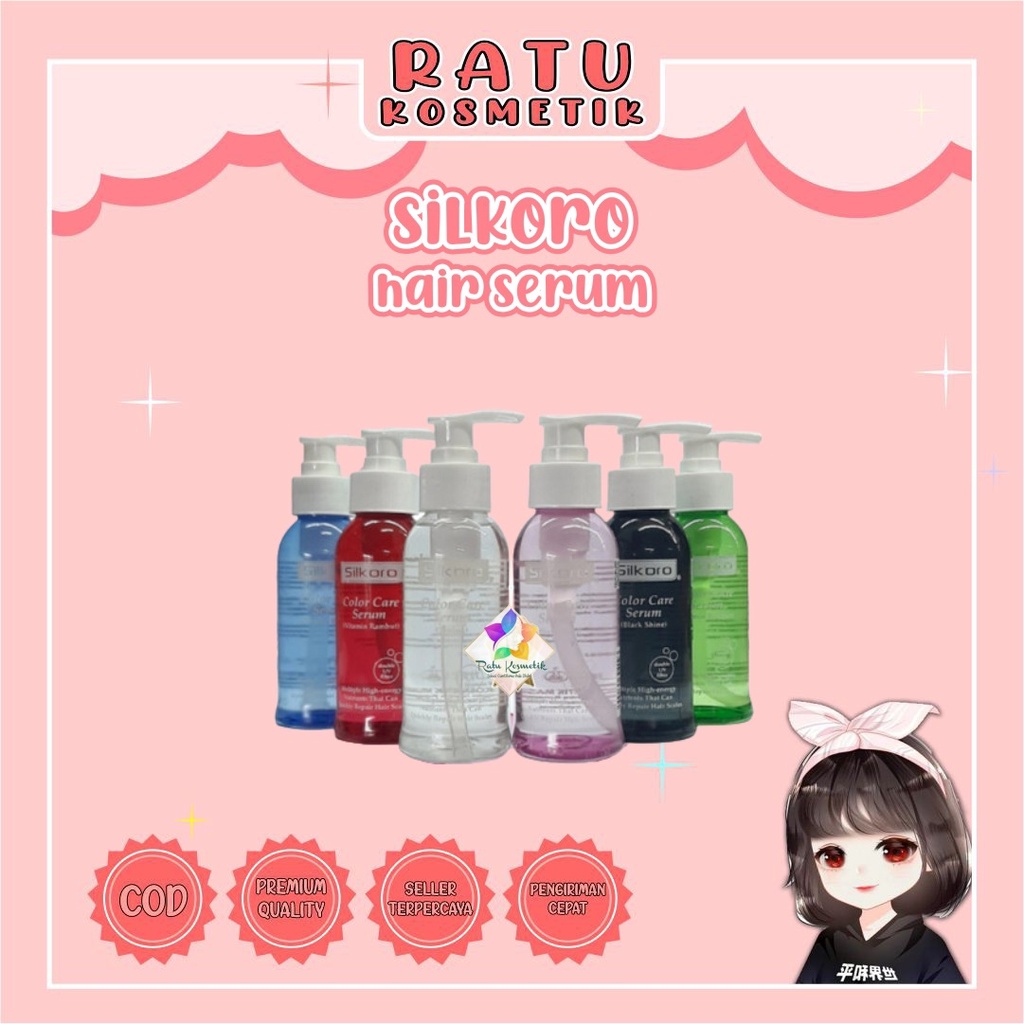 ❤ RATU ❤ Serum Vitamin Pelembut Rambut Silkoro | Serum Rambut Silkoro 200ml