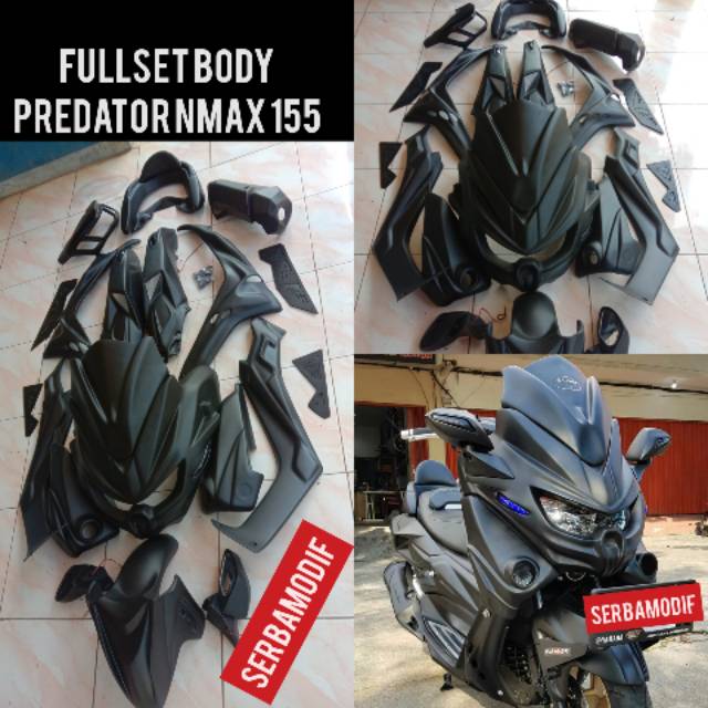 Full body predator nmax Hitam dop polos
