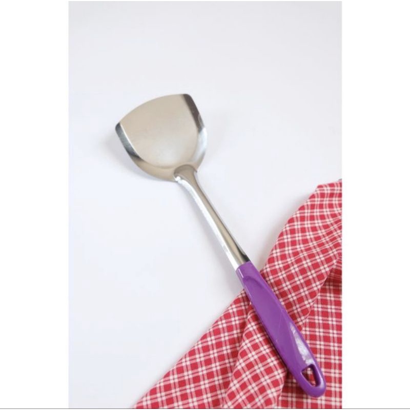 Spatula Sutil Sodet Stainless Steel GAGANG UNGU Besar Panjang 34 CM