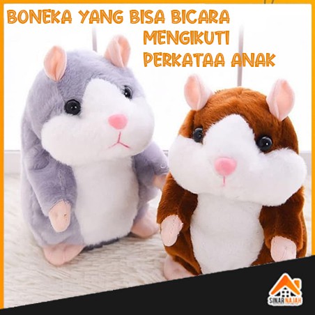TALKING HAMSTER TOYS MAINAN BONEKA HAMSTER BISA BICARA DAN BERGERAK MAINAN BICARA HAMSTER BICARA