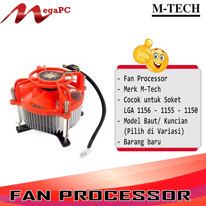 FAN Processor M-Tech Untuk LGA 1156 - 1155 - 1150