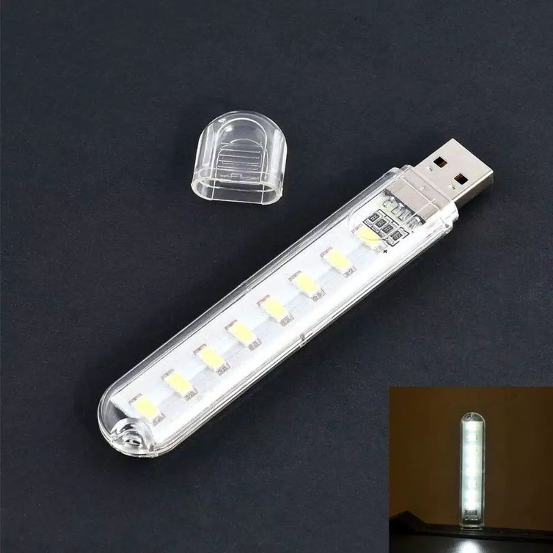 Led usb 8 mata led lampu darurat lampu camping lampu tidur