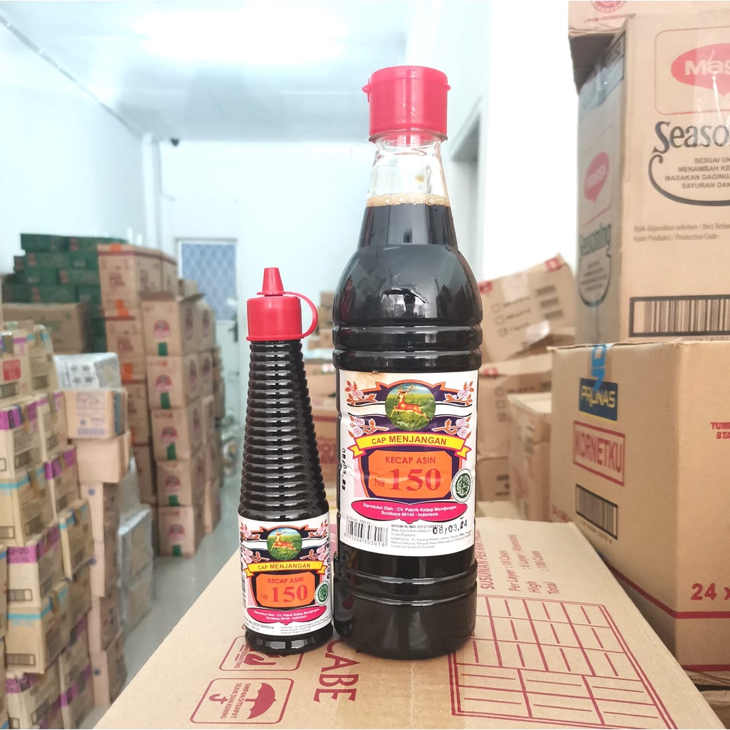 Kecap Cap Menjangan Asin 150 kemasan botol kecil 140ml