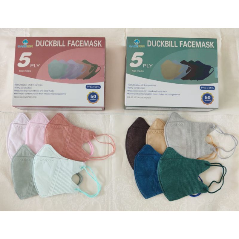Duckbill Facemask Careion 5ply ( 50 pcs/box )