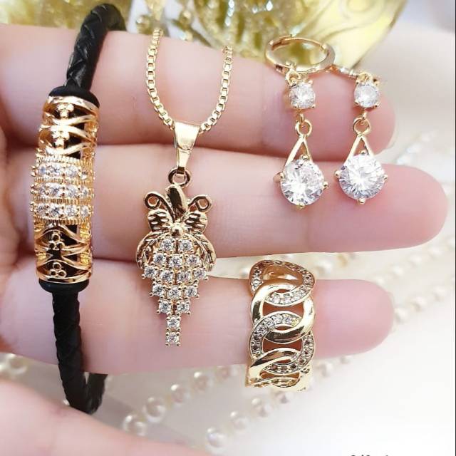 Xuping set perhiasan lapis emas 24k 2309g