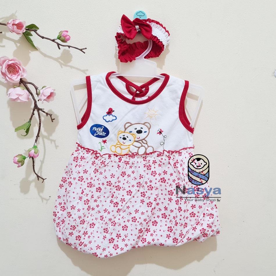 [P-041] Dress Bayi Singlet Pita Lucu (0-6 bulan)