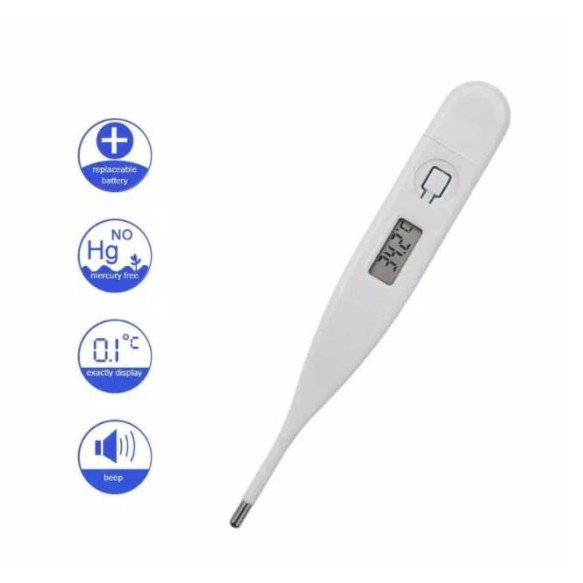 Termometer Digital Putih untuk Mulut Ketiak dan Rectum Thermometer Bayi CBKS LC