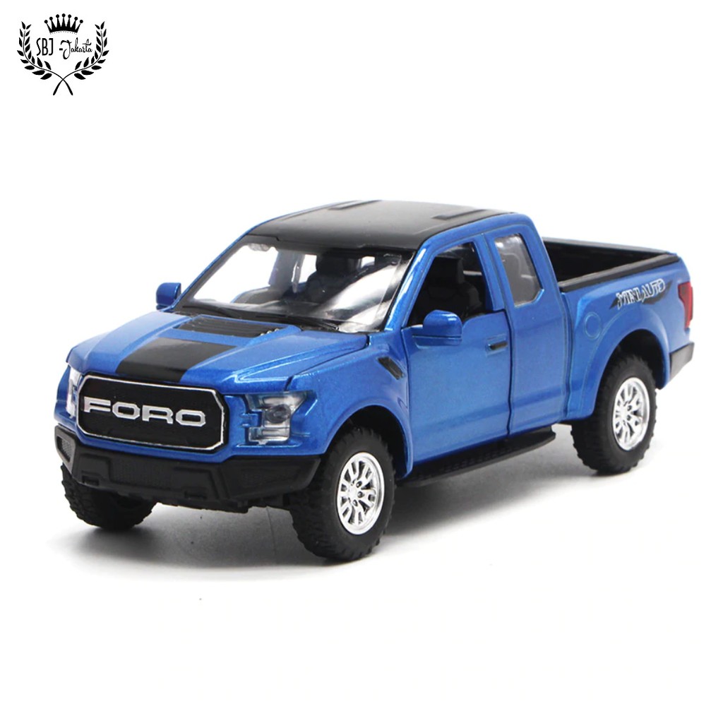 Diecast Miniauto ORIGINAL mobil Ford Raptor F150 Pickup Top Model Metal Collection Skala1:32