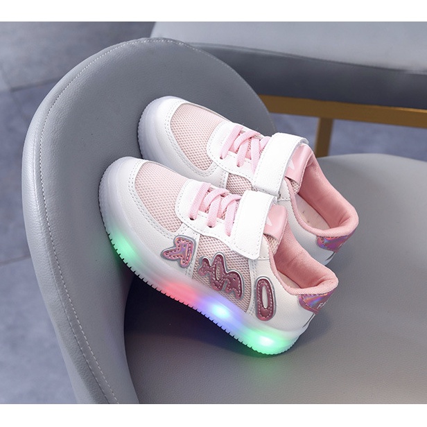 babyfit ARTWO sepatu sneakers lampu LED anak cowok cewek sepatu sekolah import gs-1119r