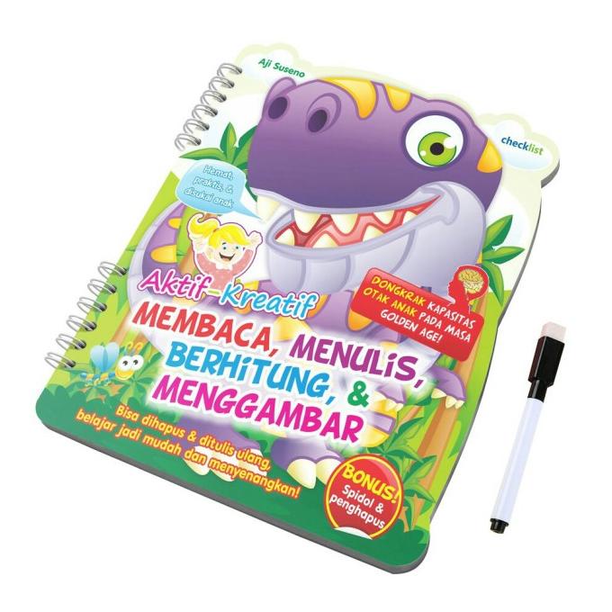 

[BISA COD] Wipe & Clean Aktif-Kreatif Membaca, Menulis, Berhitung, & Menggambar