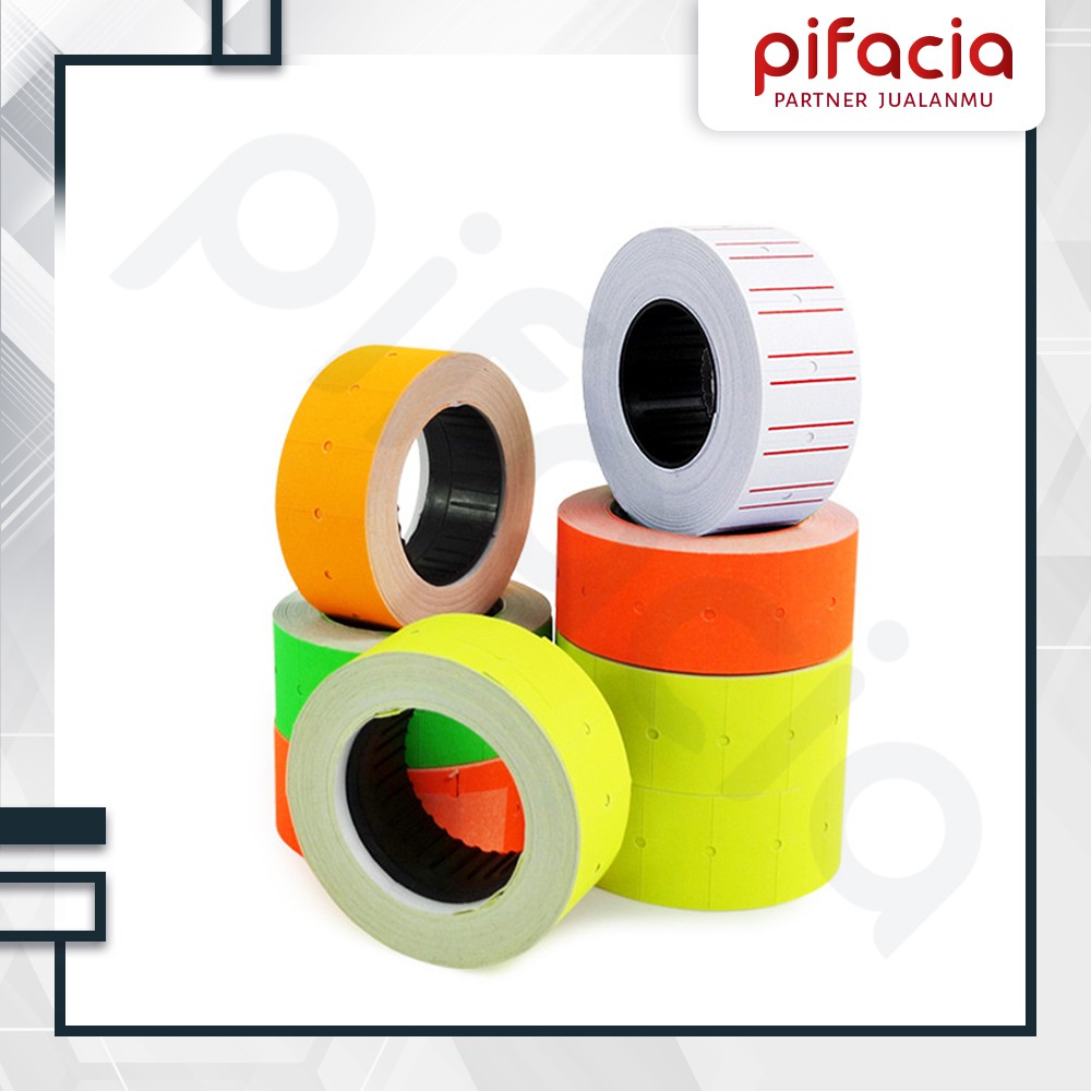 

PIFACIA Kertas Label Harga Isi Atau Refill Label Harga 1 Baris Warna Warni