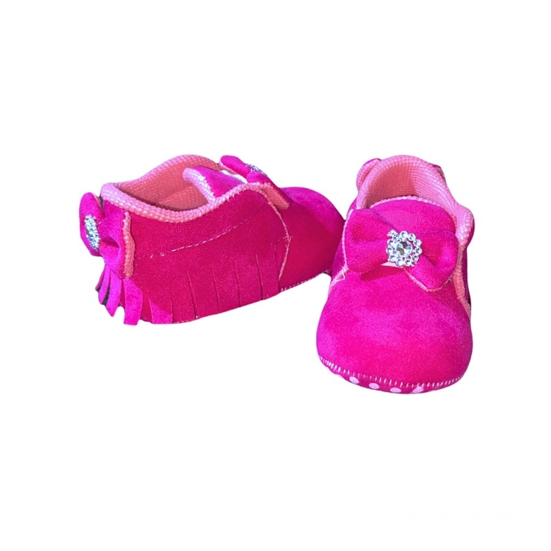 PITA RAWIS sepatu prewalker bayi perempuan 0 12 bulan / sepatu bayi lucu merah pink / sepatu baby prewalker pita anti slip murah COD