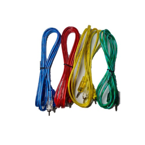 Kabel Aux Audio/RCA Transparan/ kabel audio rca 2 To 1 panjang 1.5M / 5 mtr