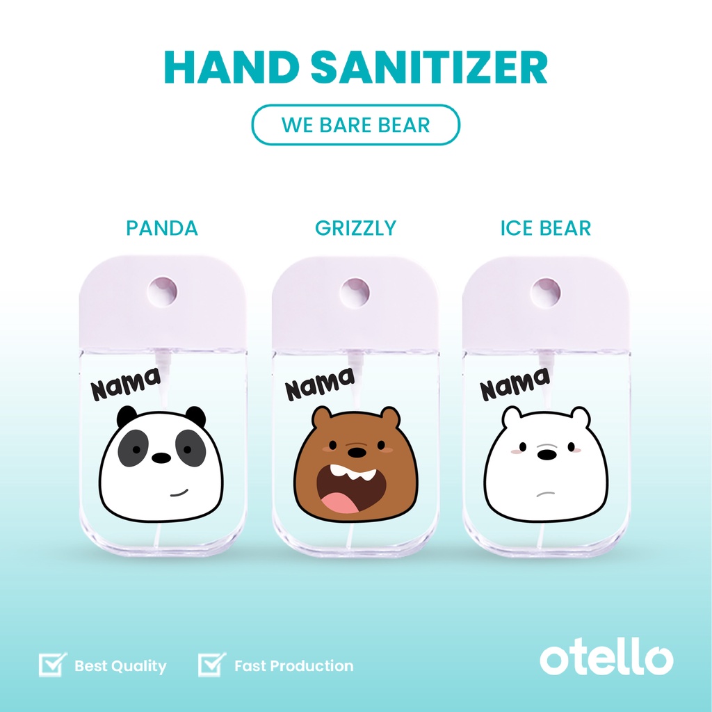 Otello - Custom Pocket Hand Sanitizer We Bare Bears Nama Spray Bottle