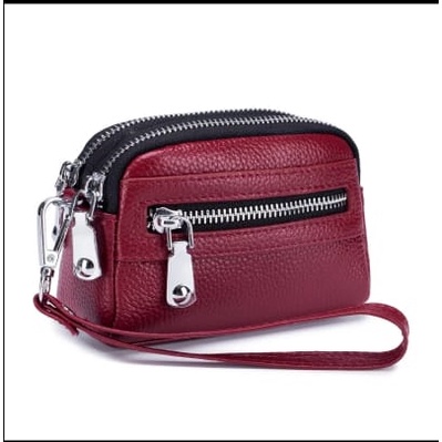 BTSO -  (( BAYAR Di TEMPAT )) NEW ARRIVAL !! Dompet Koin Mini Wanita Baru 2021 Tas Tangan DOmpet untuk Uang coin DOmpet untuk Kartu Dompet Clutch Tas Bahan Kulit Jeruk Tebal IMPORT