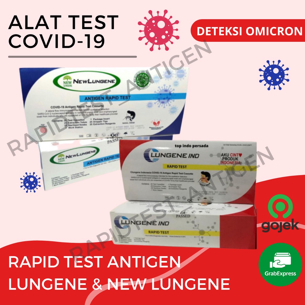 [COD - INSTANT KIRIM] ORIGINAL NEW LUNGENE SWAB ANTIGEN DETEKSI OMICRON - ECERAN /  NEW LUNGENE ORIG