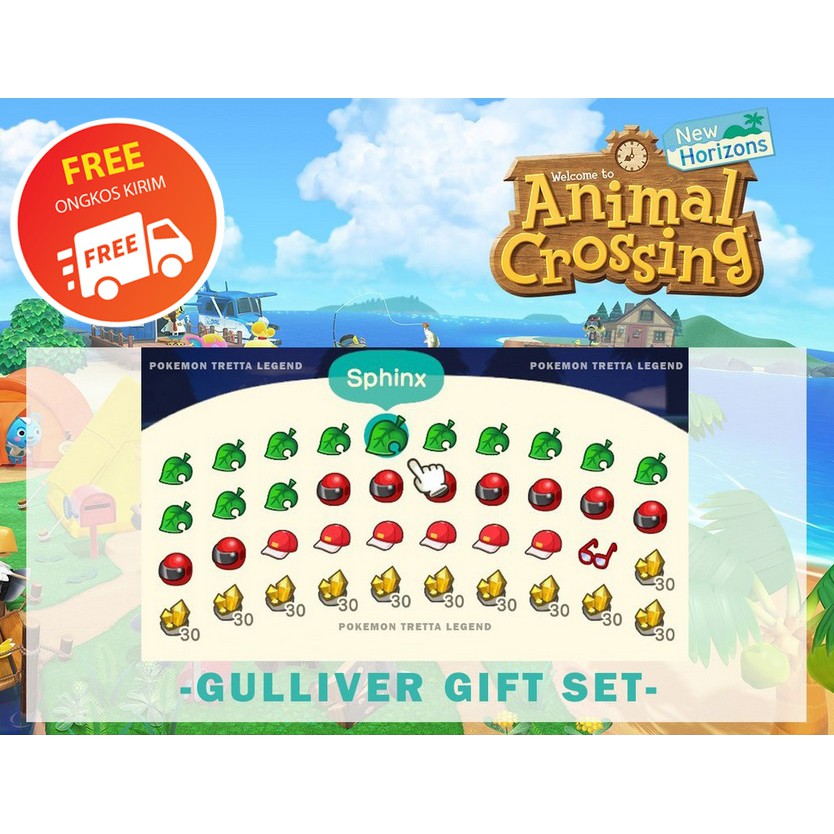 Gulliver Gift Set Lengkap BELLS NMT Animal Crossing