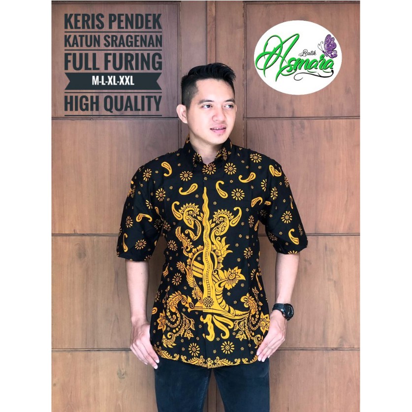 Keris Kemeja Batik Pria Pendek Full Furing by Batik Asmara