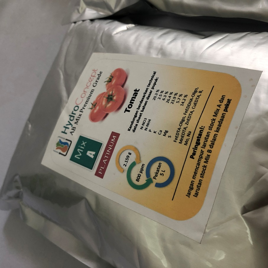 Pupuk Hidroponik AB Mix Platinum Tomat - Hydroconcept