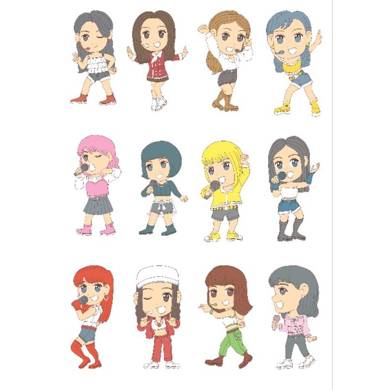 

Sticker mini Karakter boys & Girl (12 Pcs) | sticker HP | Sticker tumbler