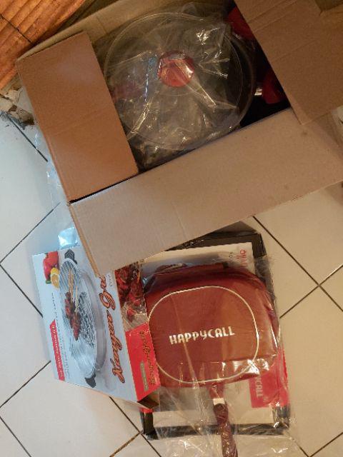 ( Gratis Ongkir )  Hc Happy Call 32 Cm Double Pan - Panci Teflon Korea