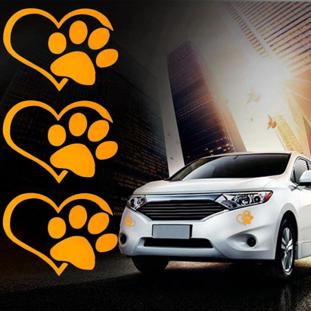 Lanfy Stiker Mobil Tahan Air Fashion Dog Cat Paw Window Aksesoris Mobil Interior Parts Rumah Stiker Dinding Produk Mobil Dekorasi Sticker Laser