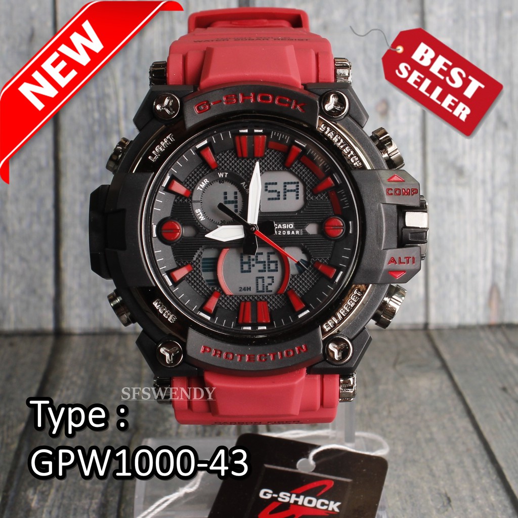PROMO MURAH Jam tangan G Shock GPW 1000 tali merah PROMO MURAH Jam tangan G Shock GPW 1000 tali merah
