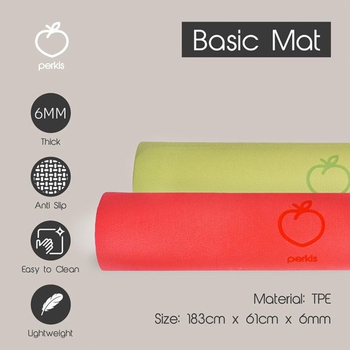 Perkis Basic Mat (Yoga Mat, Premium TPE 6mm, Exercise Mat, Matras Olahraga)