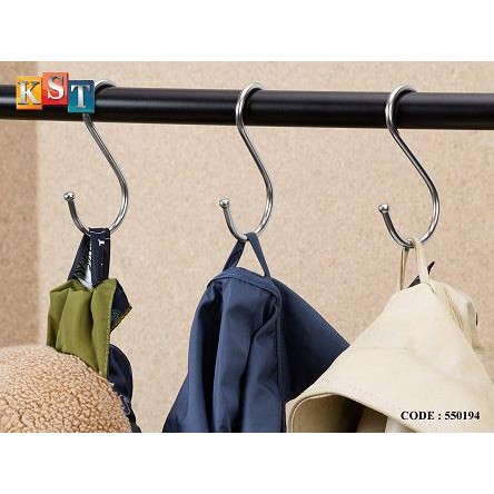 Chrome Plated S Hooks Logam Kait Multi-Fungsional Kamar Mandi Dapur Gantung Gantungan Baju Pemegang