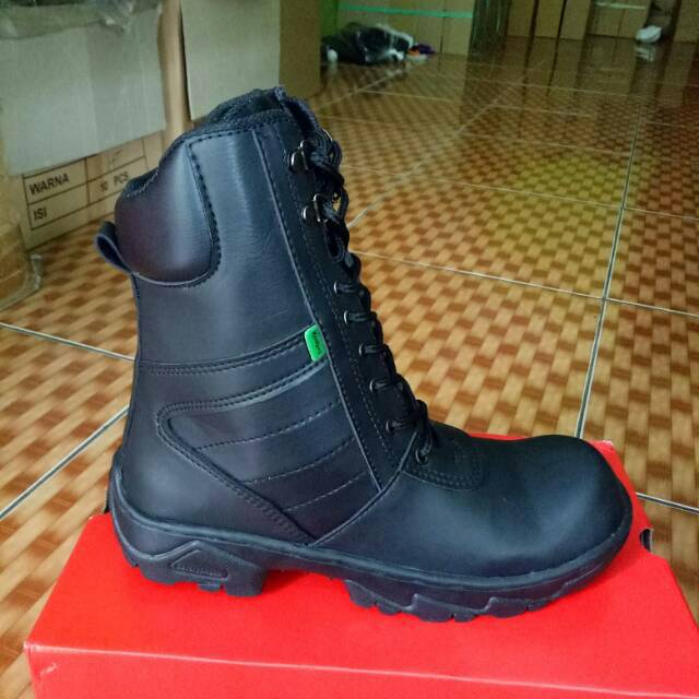 Sepatu pdl tali resteng hitam boots pantopel pdh