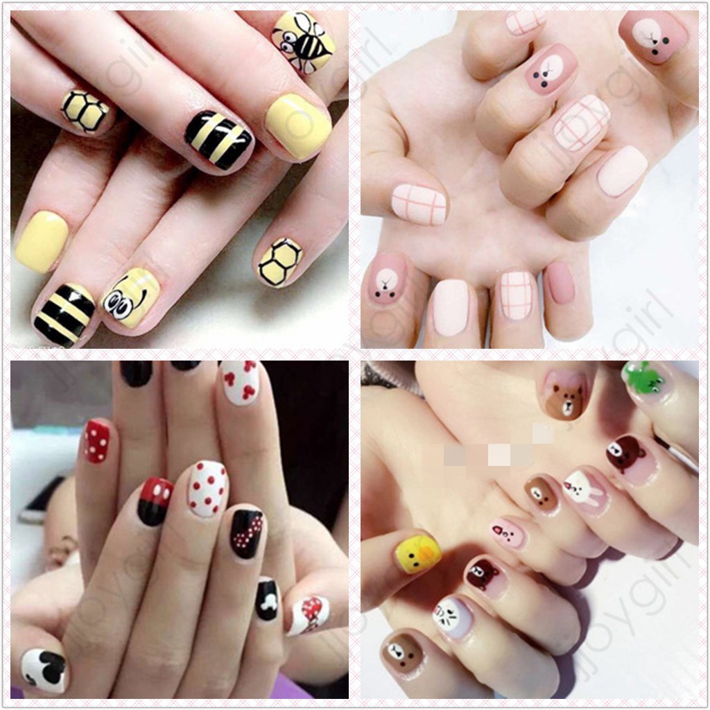 &lt;Jjoygirl&gt;YMX Nail Sticker Motif / Sticker Kuku / Stiker Kuku / Nail Stiker Glitter / Stripes Design