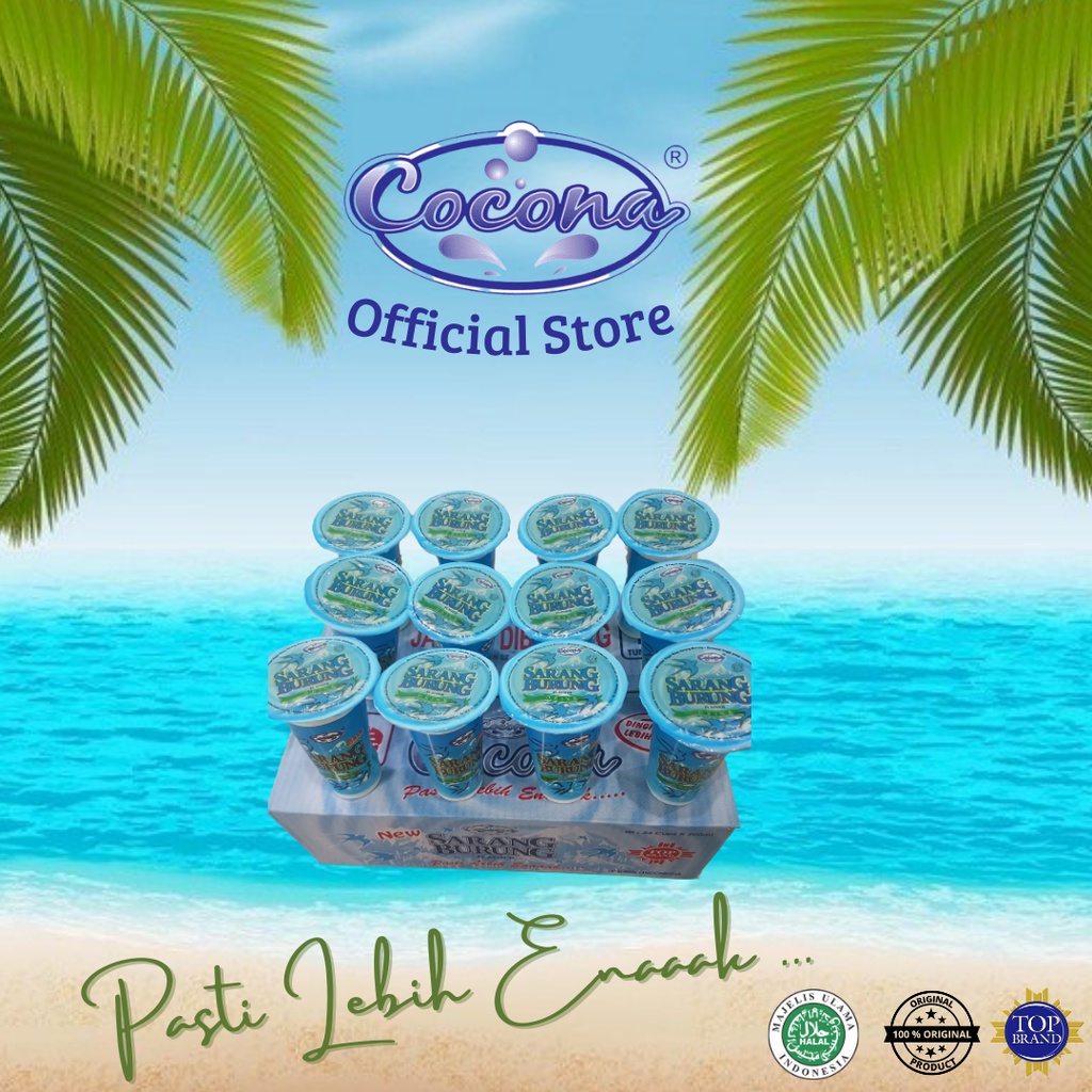 

Cocona Sarang Burung 1 Dus (24 Cups X 200 Ml) / Minuman Sarang Burung / Jelly Drink