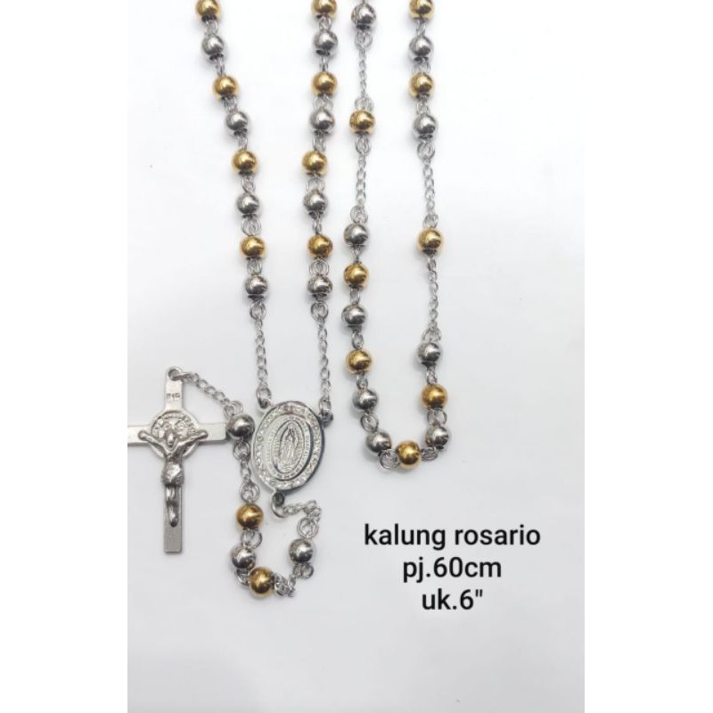 Kalung Rosario Kombinasi Titanium88