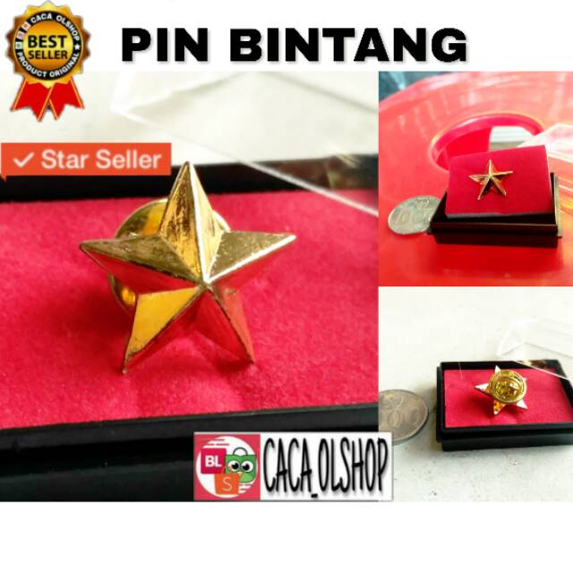 Pin Bintang 1 Gold