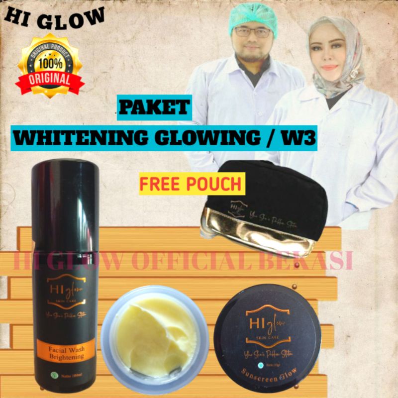 Paket Glowing - Wajah Glowing ( W3 ) Hi Glow Skin Care Original BPOM
