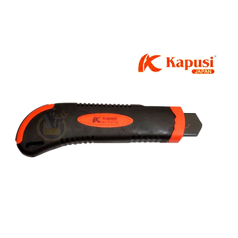 KAPUSI K8747 Pisau Cutter Fiber 18 mm + 3 Mata Pisau / Cutter Fiber Gagang Karet Besar Cuter Kater Utility Knife 18mm
