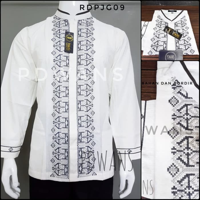Koko Pria Dewasa Lengan Pendek Terbaru Nibras Nk 54 Brown DB518 Baju Muslim Lengan Panjang Putih Bor