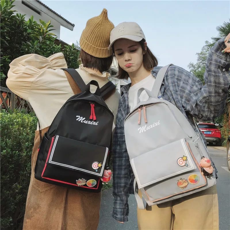 Should Bag - Tas Ransel Sekolah Anak Wanita Dan Pria Terbaru 2021 Kekinian Motif Carakter Muxixi Korean Style Murah