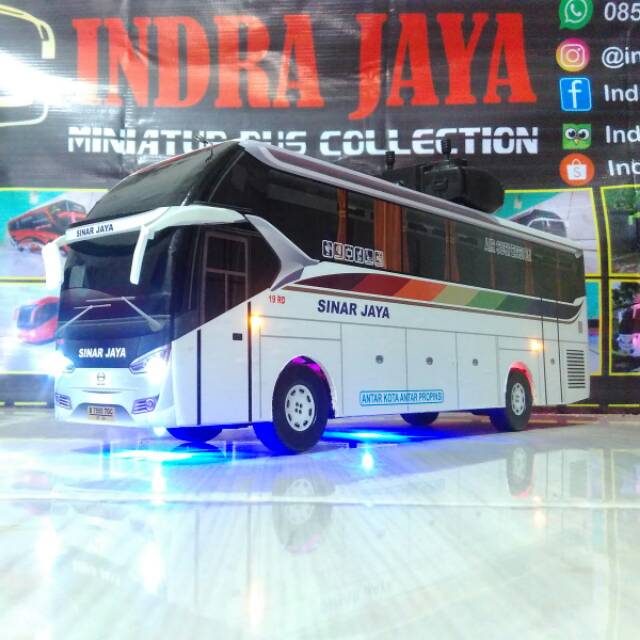 Miniatur Bus Sinar Jaya Sr2 XHD Prime Remot Control
