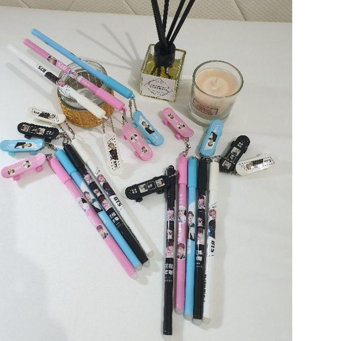 

*Terlaku* (12pc) pen gel BTS BT-21 SKATEBOARD/PEN BTS BT 21/gel SKATEBOARD mika Termurah