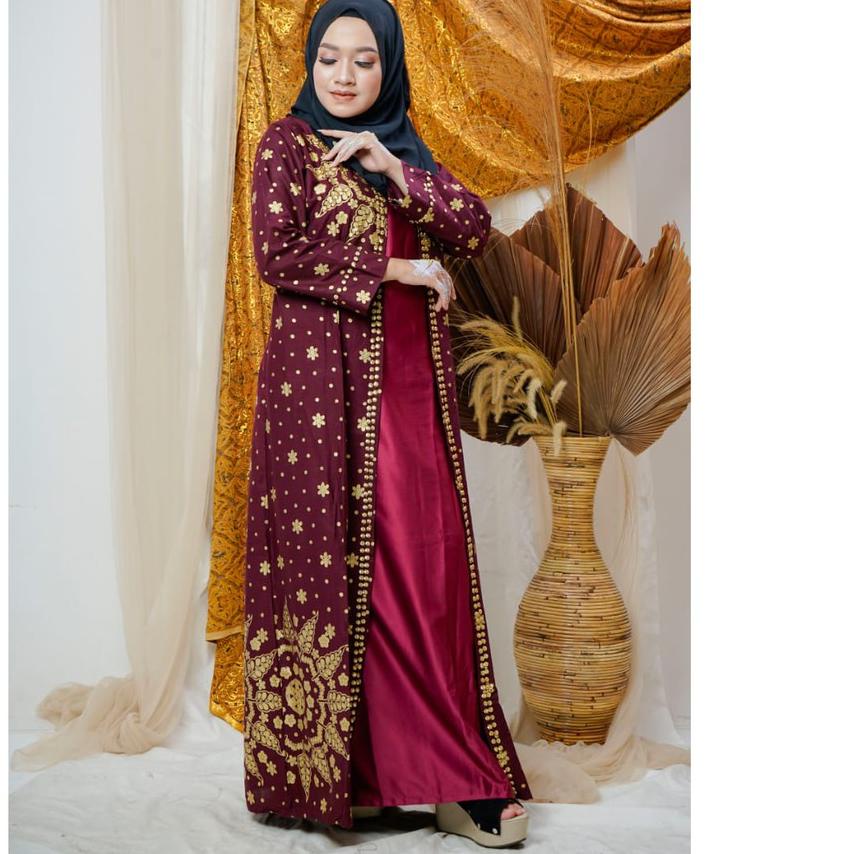 Cuci Gudang|SQ34|SYAHRINI GAMIS SONGKET MOTIF MATAHARI SONGKET PALEMBANG BATIK JUPRI RUMAH KEBAYA BA