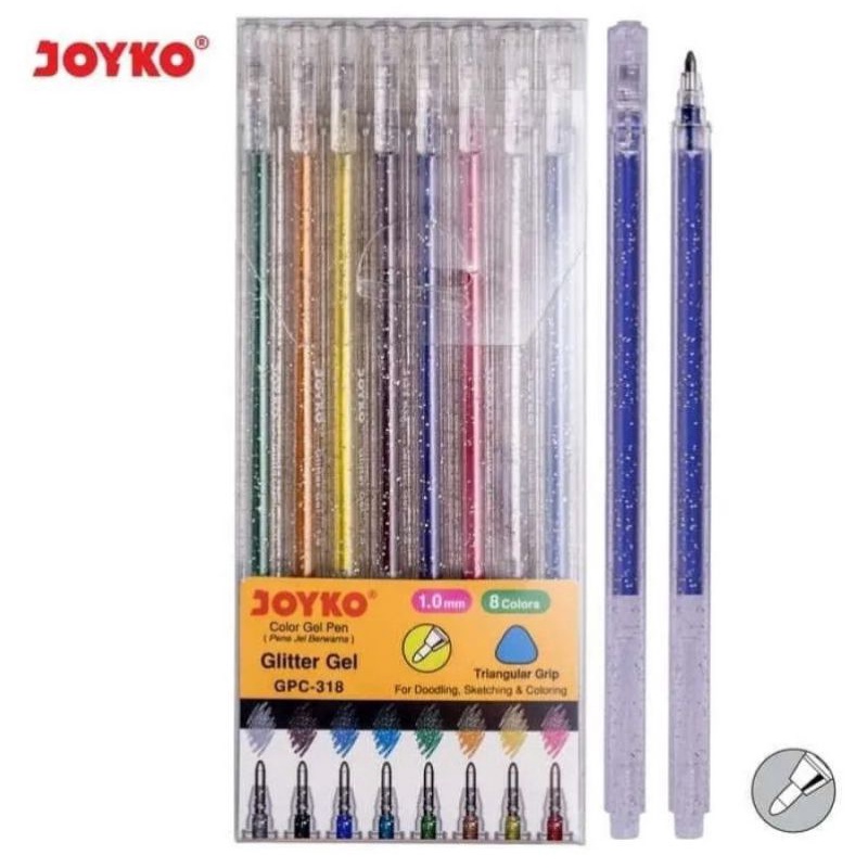 

JOYKO GLITTER COLOR GEL PEN 1 SET 8 COLORS - GPC-318