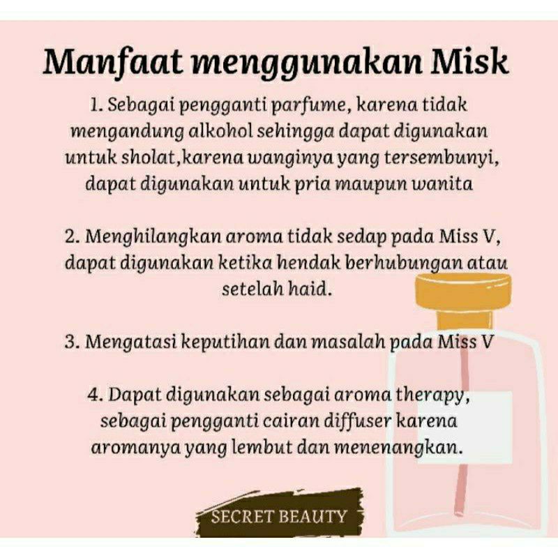 BPOM PARFUM MISK THAHARAH MISS V  3ml NON ALKOHOL MUSK TAHARAH MISK THOHARA SURRATI KASTURI musk thahara