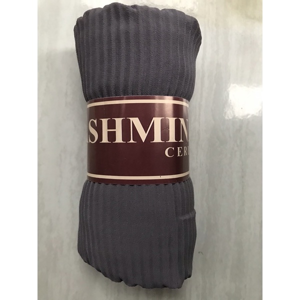Hijab Pasmina plisket premium / Pasmina Plisket lidi / Pasmina pleated shawl / Pashmina plisket Tanpa Garis Tengah-Stone (75x175cm)