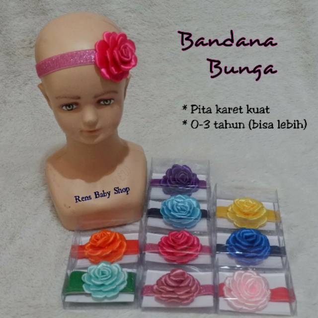 BANDO BUNGA BESAR Headband rambut bandana pita anak bayi